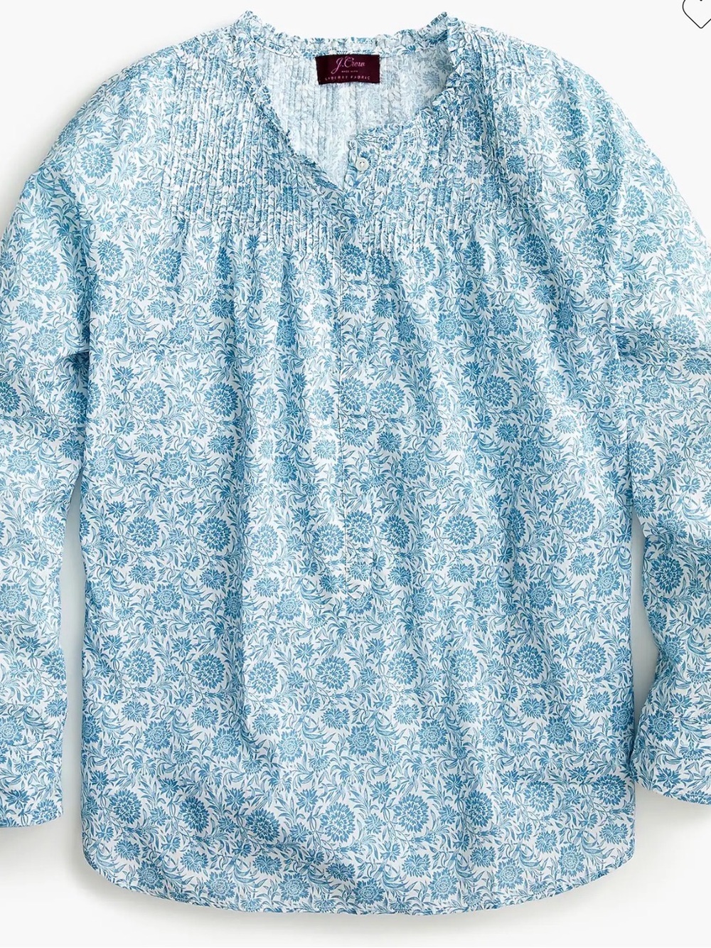 J.Crew Ruffle classic popover shirt in Liberty® devonshire floral Size XS